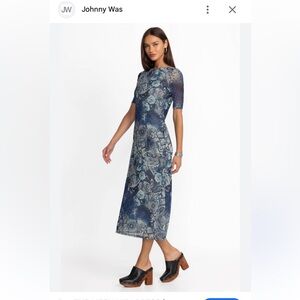 JOHNNY WAS JADE THE MESH MIDI DRESS